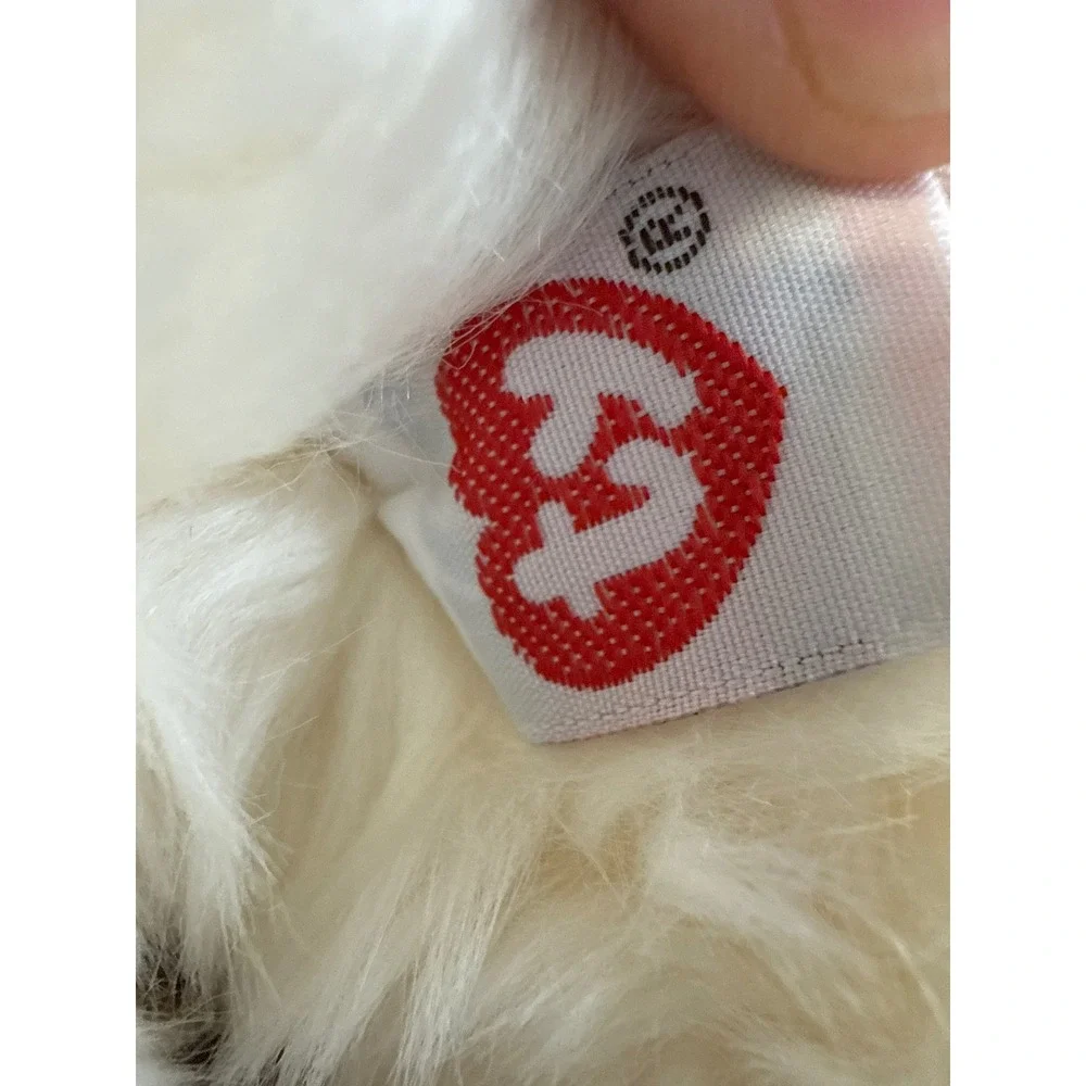 Vintage 1995 Ty Classic Fetch White Terrier Dog Plush Stuffed Animal 13 Inch